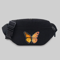 Casual Butterfly Series Waist Bag Chest Bag Messenger Bag