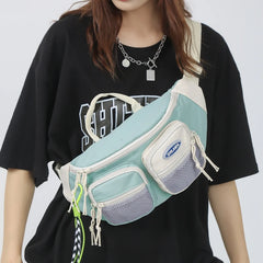 Unisex Casual Nylon Fanny Pack For Women Men Waist Bag Female Sport Chest Bag