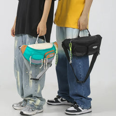 Unisex Casual Nylon Fanny Pack For Women Men Waist Bag Female Sport Chest Bag