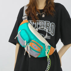 Unisex Casual Nylon Fanny Pack For Women Men Waist Bag Female Sport Chest Bag