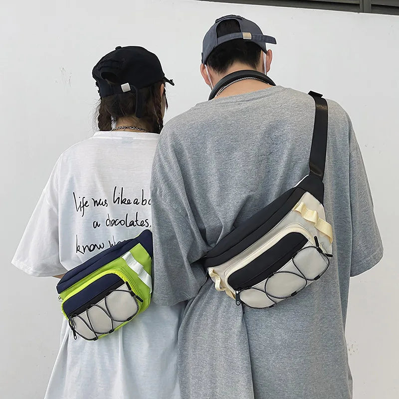 Unisex Nylon Fanny Pack Waist Bag Sport Chest Bag