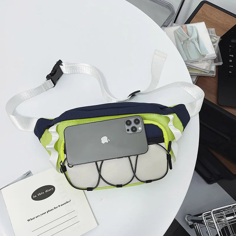 Unisex Nylon Fanny Pack Waist Bag Sport Chest Bag
