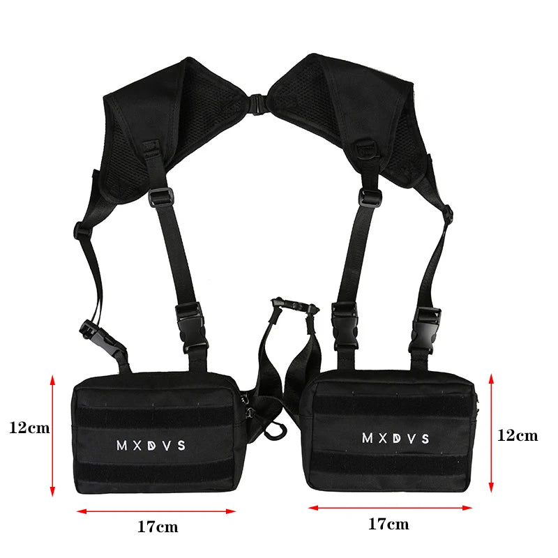 Unisex Tactical Chest Rig Bag Streetwear Hip Hop Vest Fanny Pack