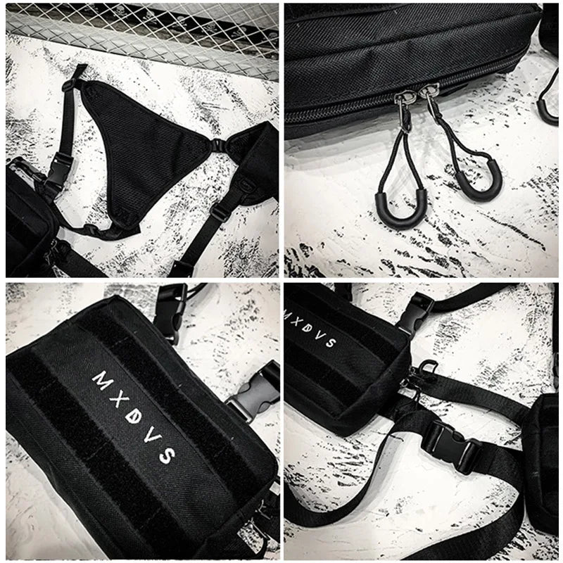 Unisex Tactical Chest Rig Bag Streetwear Hip Hop Vest Fanny Pack
