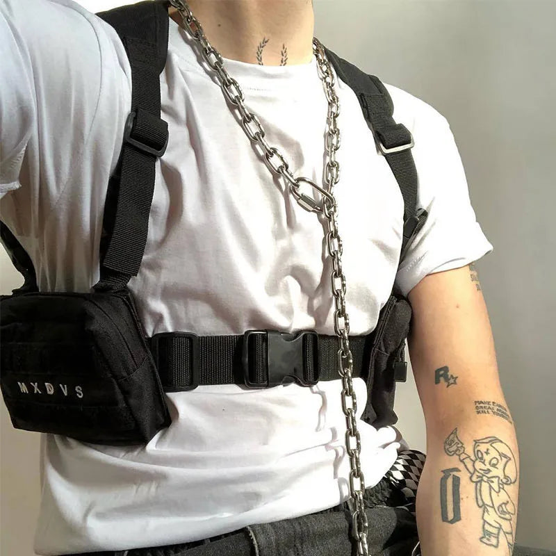 Unisex Tactical Chest Rig Bag Streetwear Hip Hop Vest Fanny Pack