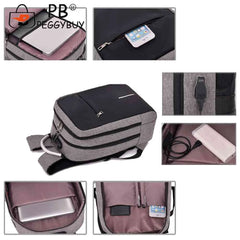 Unisex Code Lock Backpack Large Capacity Reflective Strip USB Interface