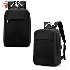 Unisex Code Lock Backpack Large Capacity Reflective Strip USB Interface