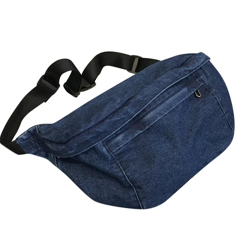 Unisex Crossbody Bag Shoulder Bags Girls Denim Large Capacity Messenger Bag