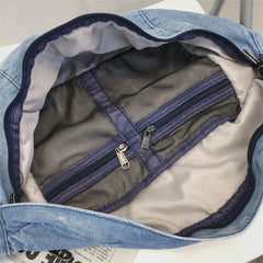 Unisex Crossbody Bag Shoulder Bags Girls Denim Large Capacity Messenger Bag