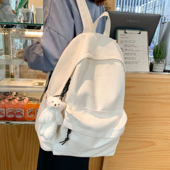 Unisex DIY Canvas Backpack Daypack Satchel Travel Bag