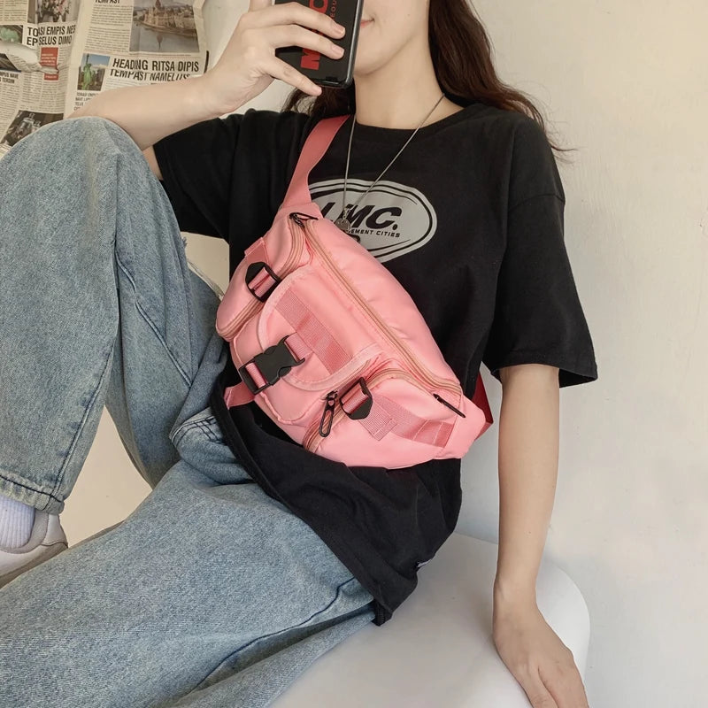 Unisex Fanny Pack Bum Leg Purses Waist Bag Functional Chest Phone Pouch
