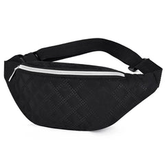 Quilted Fanny Pack Unisex Large Capacity Hip Bum Bag