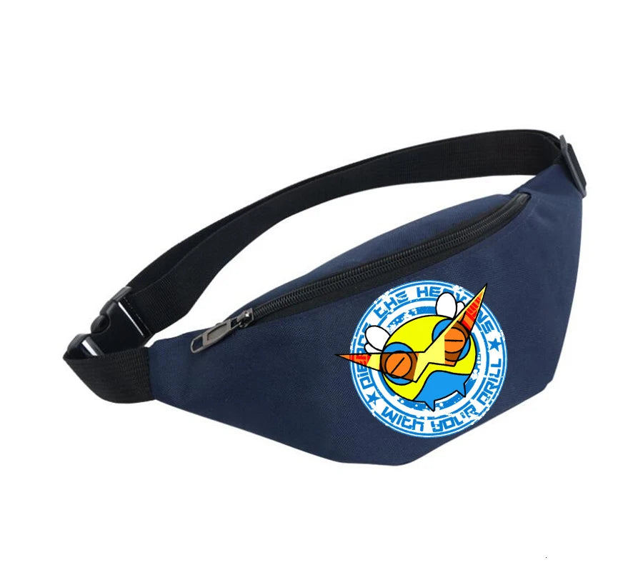 Unisex Fanny Pack Waterproof Waist Bag for Tengen Toppa Gurren-Lagan