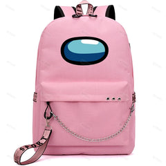Unisex Casual Game Backpack USB Charging Daybag For Teenager Big Capacity Women