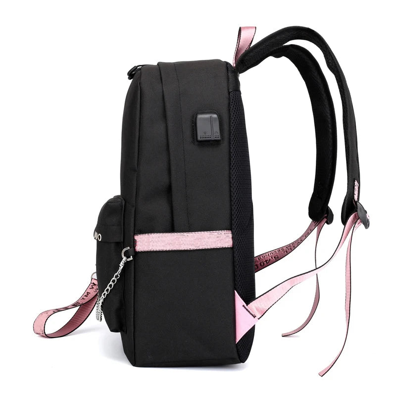 Unisex Casual Game Backpack USB Charging Daybag For Teenager Big Capacity Women