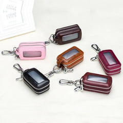 Double Layer Leather Key Holder Wallet for Keys
