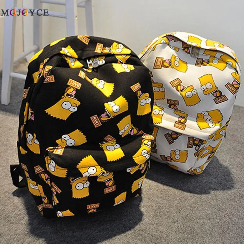 Unisex Graffiti Backpack Cartoon Printing Canvas Travel Backpack