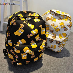 Unisex Graffiti Backpack Cartoon Printing Canvas Travel Backpack