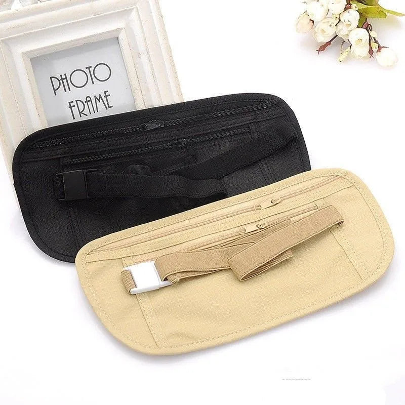 Unisex Invisible Travel Waist Packs Waist Pouch for Passport Money Belt Bag