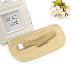 Unisex Invisible Travel Waist Packs Waist Pouch for Passport Money Belt Bag