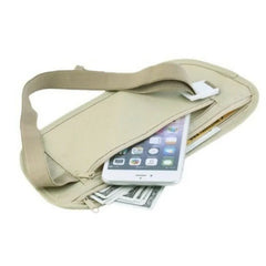 Unisex Invisible Travel Waist Packs Waist Pouch for Passport Money Belt Bag