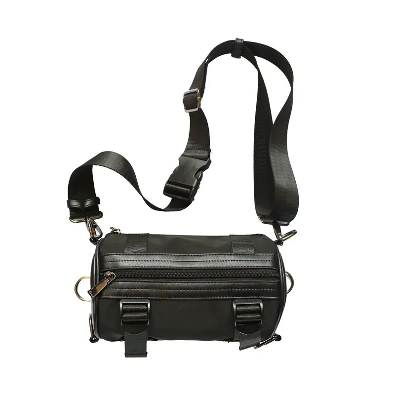 Unisex Hip Hop Cylindrical Crossbody Bag Nylon Female Messenger Bag