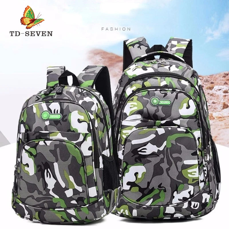 Large Capacity Camo Backpack Outdoor Travel Bag Waterproof Mountaineering Bag