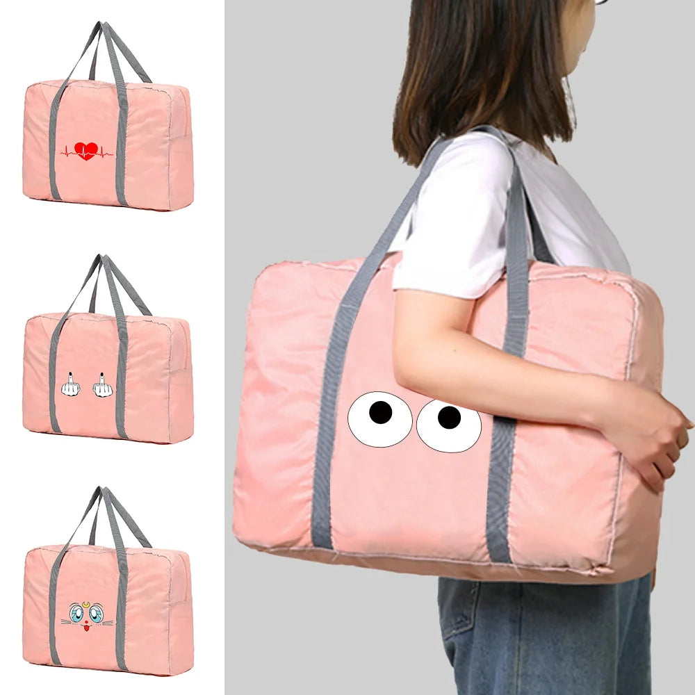 Large Capacity Travel Bag Folding Nylon Waterproof Handbags