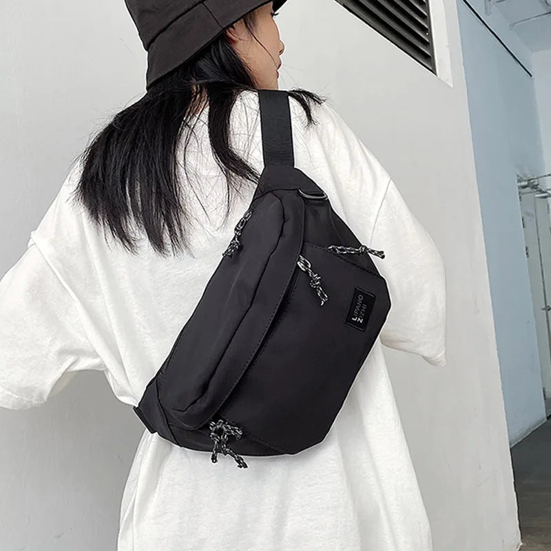 Unisex Nylon Waist Bag Phone Pack Street Hip Hop Belt Bag