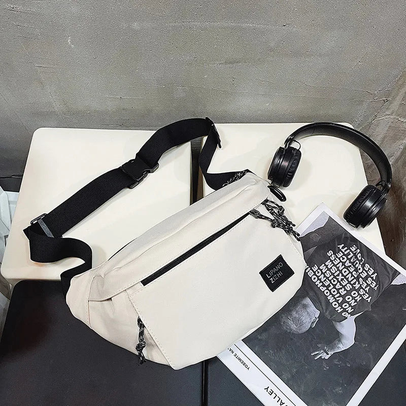 Unisex Nylon Waist Bag Phone Pack Street Hip Hop Belt Bag