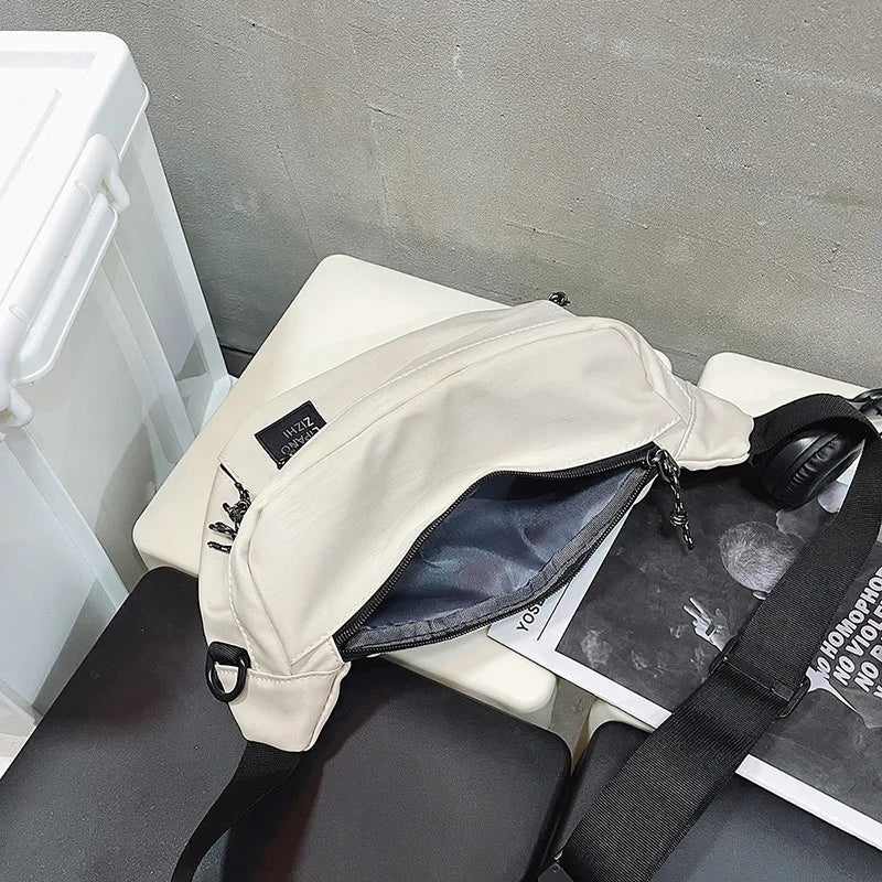 Nylon Waist Bag Street Hip Hop Belt Bag High Capacity Chest Bag