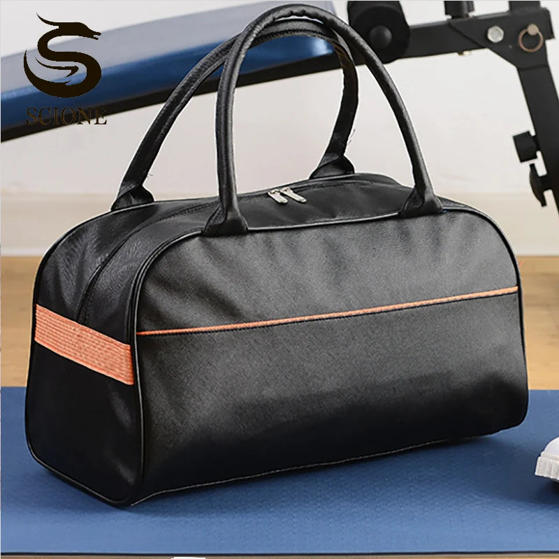 Unisex PU Leather Travel Handbags Large Capacity Luggage Bags