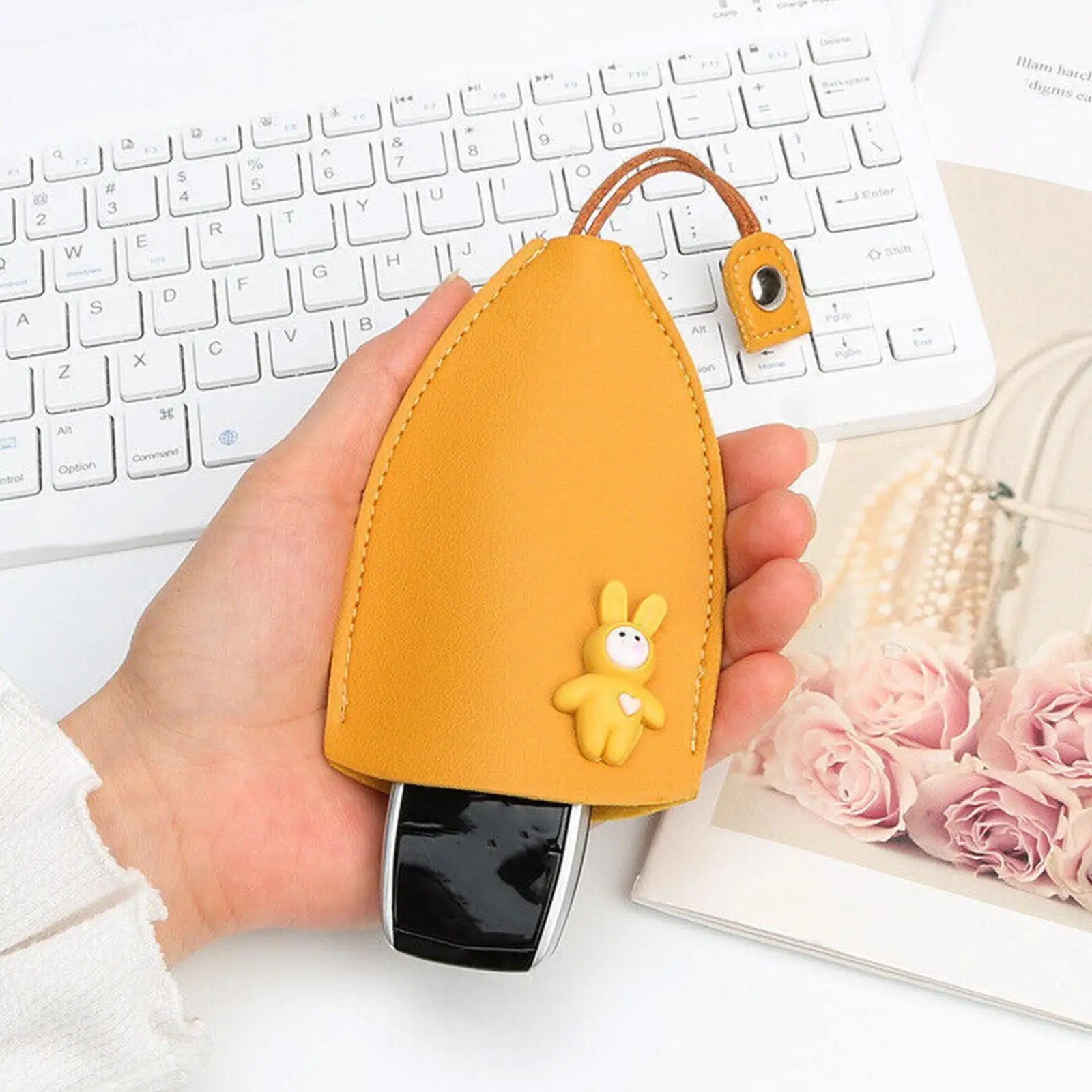 Unisex Cartoon Car Key Case Holder PU Leather Housekeeper Collection