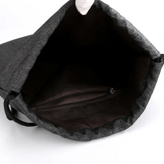 Unisex Portable Drawstring Bag Oxford Students Backpack Waterproof