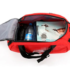 Unisex Solid Gym Bag with Shoe Storage & Handles