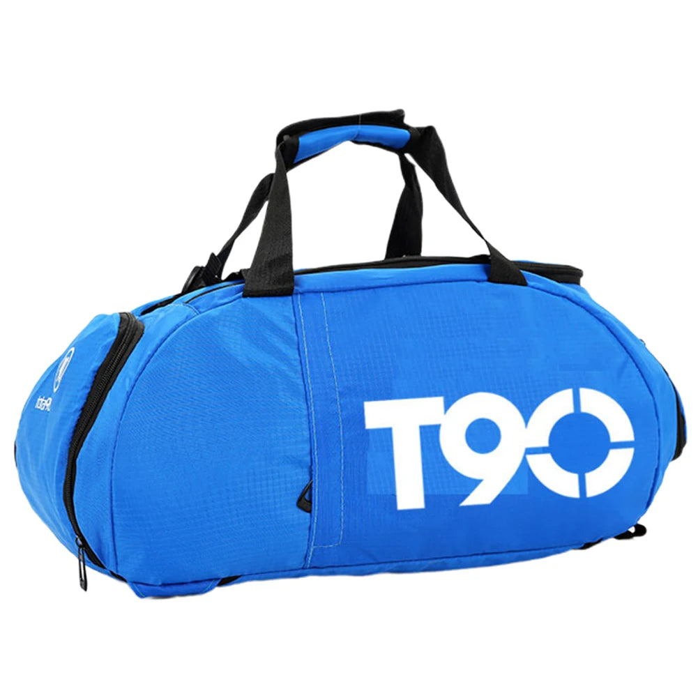 Unisex Solid Gym Bag with Shoe Storage & Handles