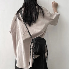 Unisex Nylon Shoulder Bag Soft Casual Crossbody Phone Bag