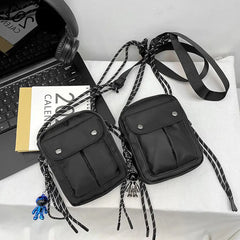 Unisex Nylon Shoulder Bag Soft Casual Crossbody Phone Bag