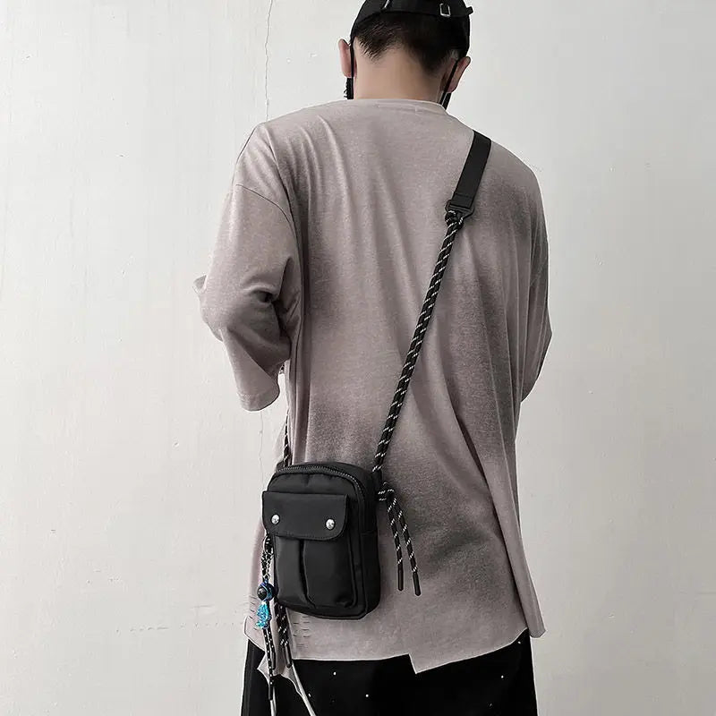 Unisex Nylon Shoulder Bag Soft Casual Crossbody Phone Bag