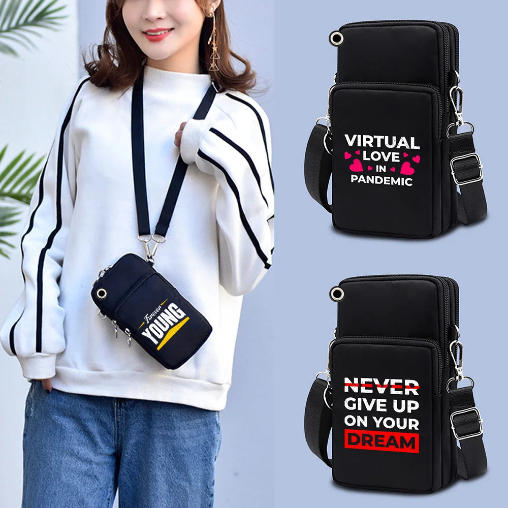Unisex Small Cell Phone Bag Pocket Women Mini Shoulder Bag