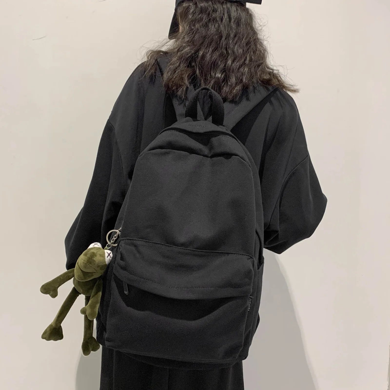 Unisex Soft Backpacks Crossbody Bag Large Capacity Ladies School Bags