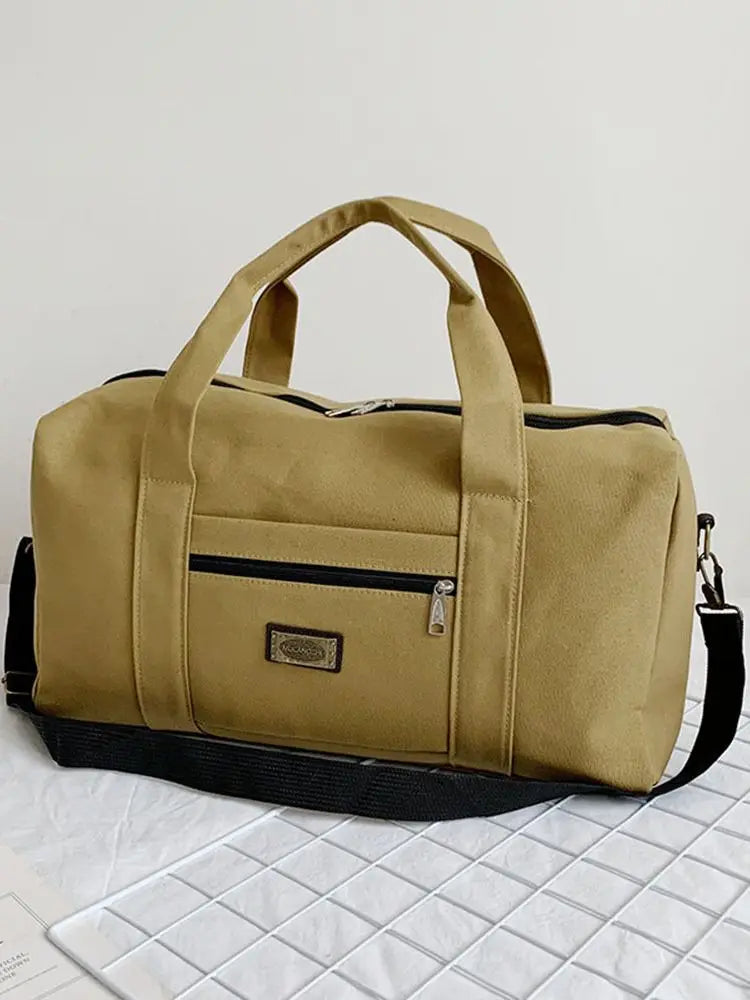 Soft Canvas Handbag Large Capacity Travel Duffle Bag Unisex Men Women