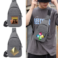 Unisex Sports Harajuku Messenger Bag Small Canvas Chest Bag