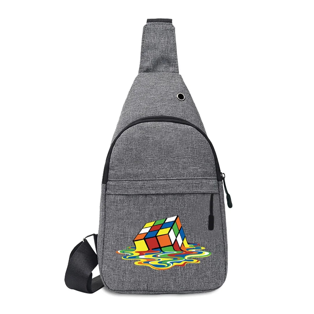 Unisex Sports Harajuku Messenger Bag Small Canvas Chest Bag
