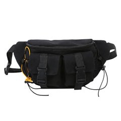 Unisex Street Casual Chest Bag Canvas Women Men Zipper Fanny Bum Belt Pouch
