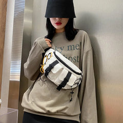 Unisex Street Waist Bags Casual Solid Chest Bags