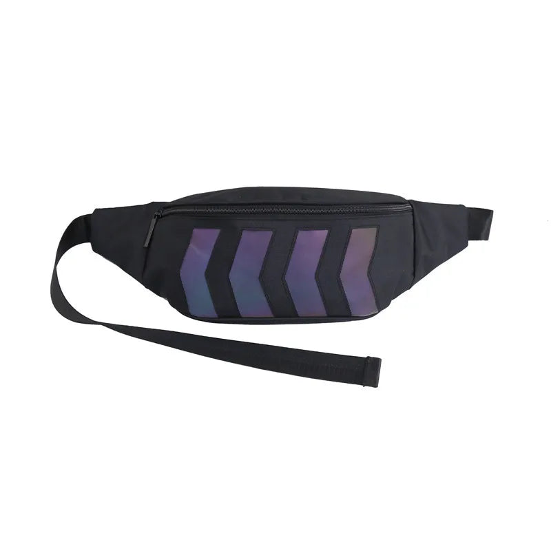 Unisex Tide Couple Shoulder Crossbody Bag Reflective Dead Fly Hip Hop Street Wai