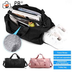 Unisex Large Capacity Travel Bag Waterproof Nylon Gym Crossbody Bag