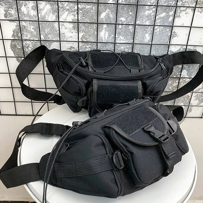 Unisex Waist Bag Tooling Fanny Pack Multifunction Streetwear Hip Hop Chest Bag
