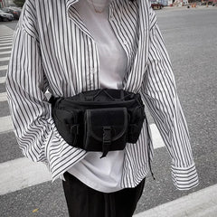 Unisex Waist Bag Tooling Fanny Pack Multifunction Streetwear Hip Hop Chest Bag